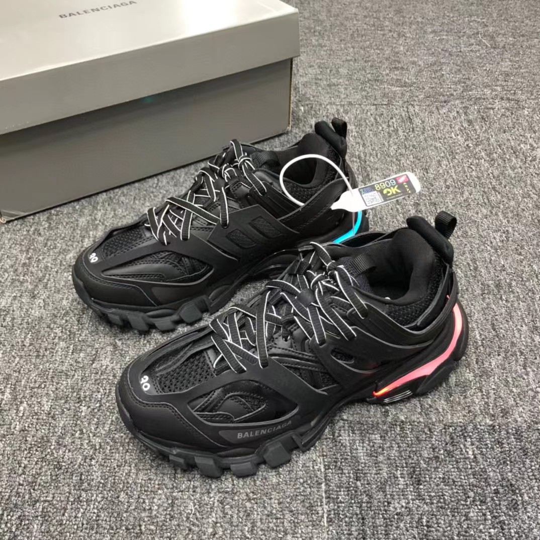 Balenciaga Tess S. Gomma Trek 3.0 LED Sneakers - DopestKickz