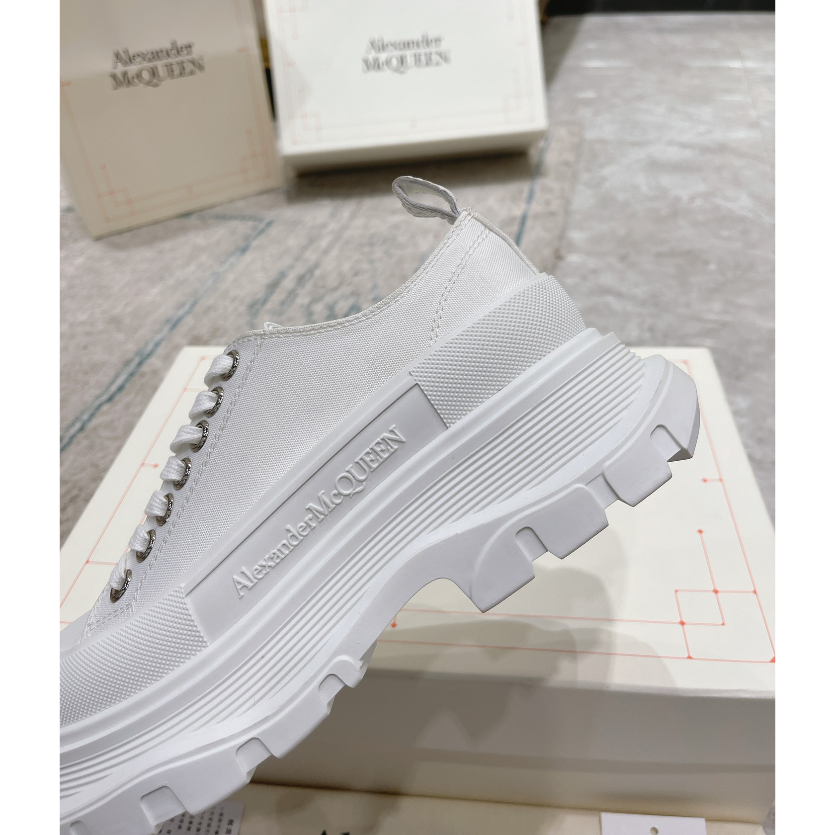 Alexander Mqueen Tread Slick Platform Low Sneakers - DopestKickz