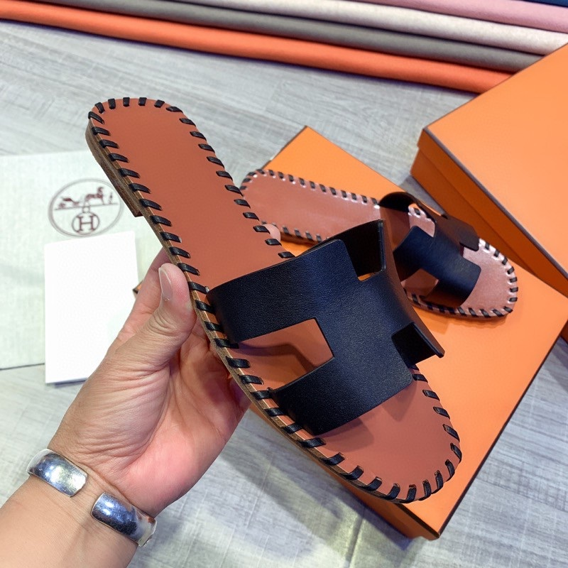 Hermes Leather Oran Sandals - DopestKickz