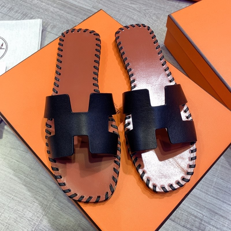 Hermes Leather Oran Sandals - DopestKickz