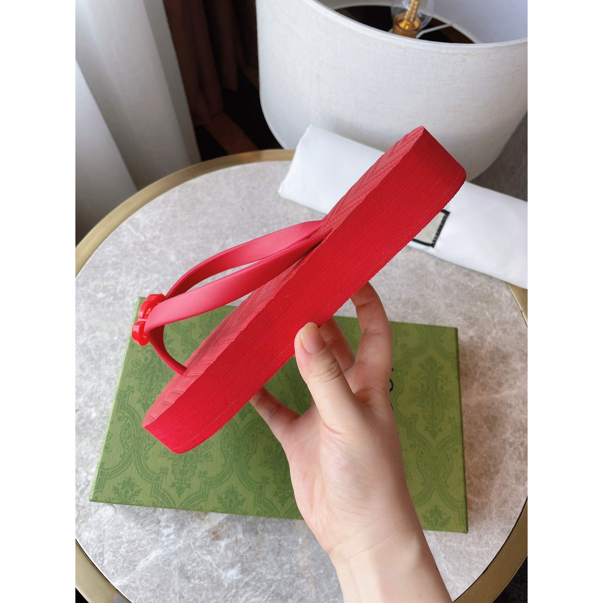 Gucci Thong Sandal With Double G - DopestKickz