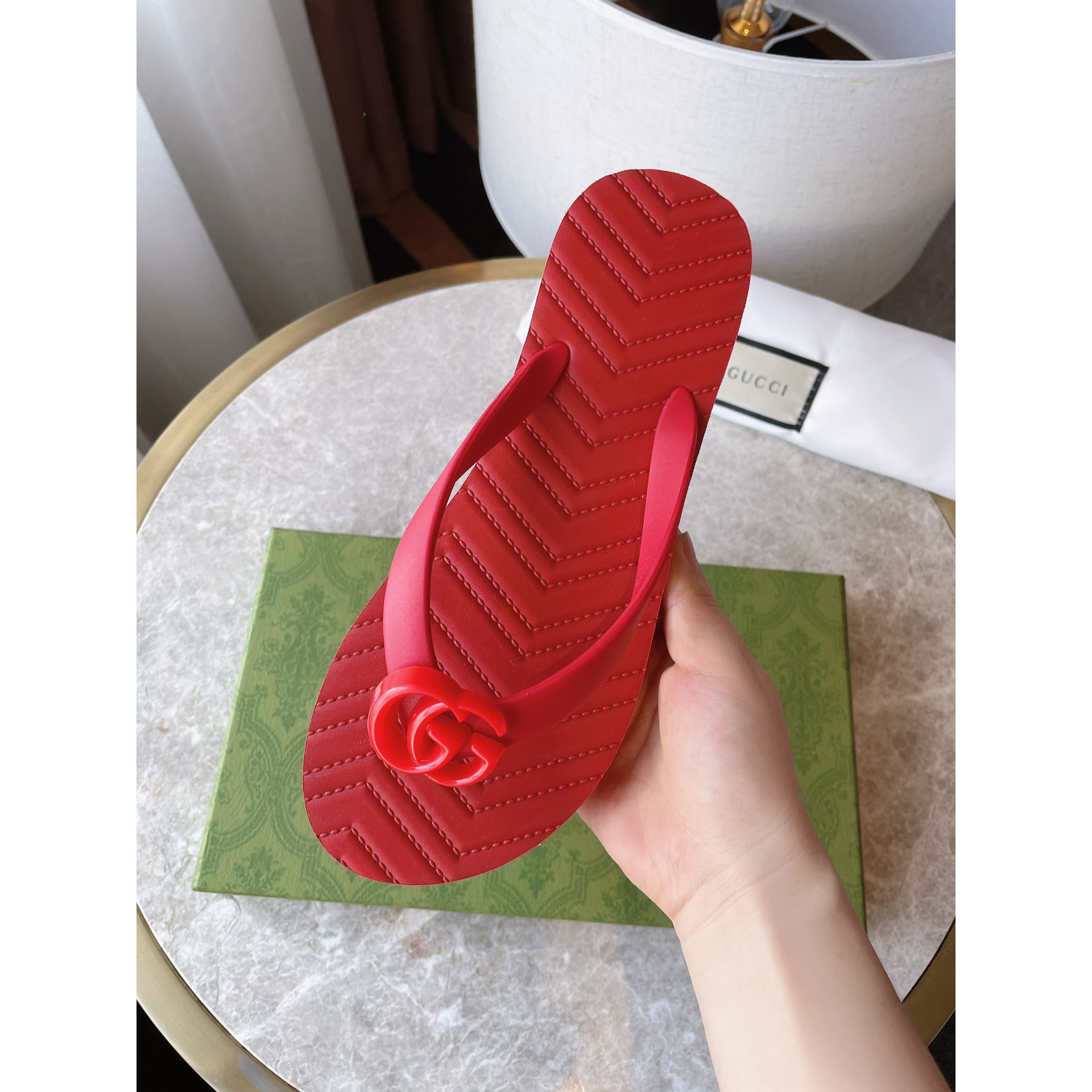 Gucci Thong Sandal With Double G - DopestKickz