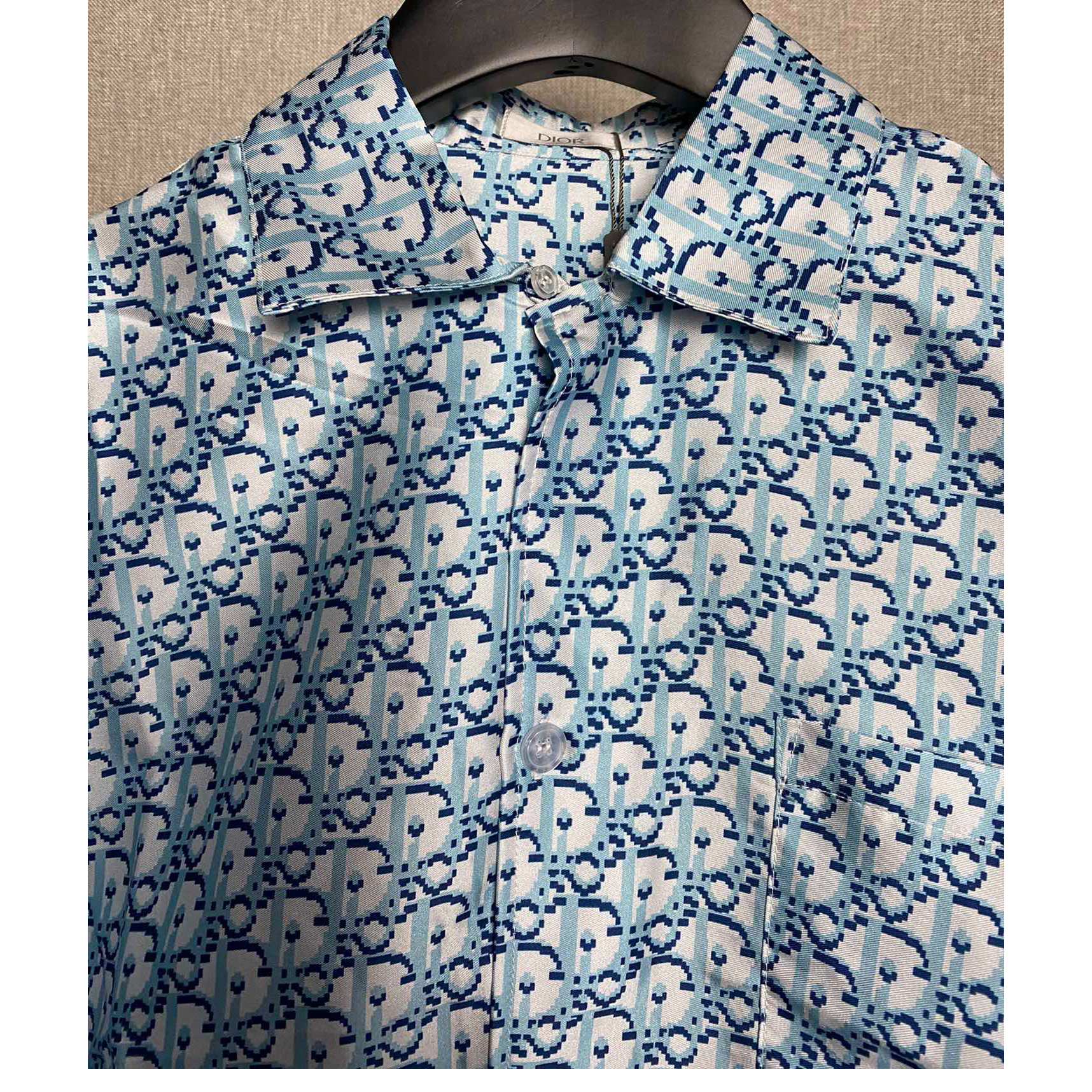 Dior Oblique Pixel Short-Sleeved Shirt And Shorts - DopestKickz