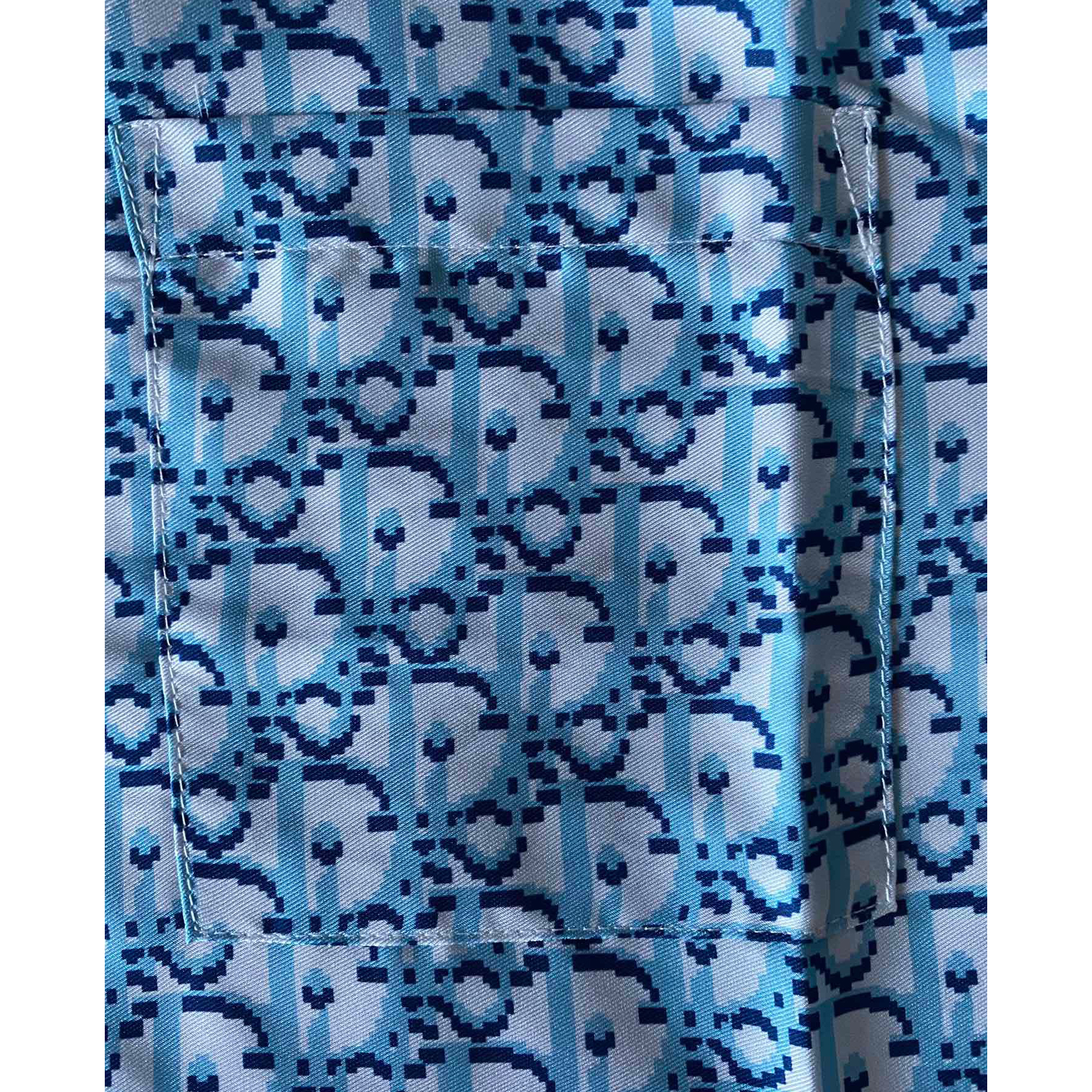 Dior Oblique Pixel Short-Sleeved Shirt And Shorts - DopestKickz