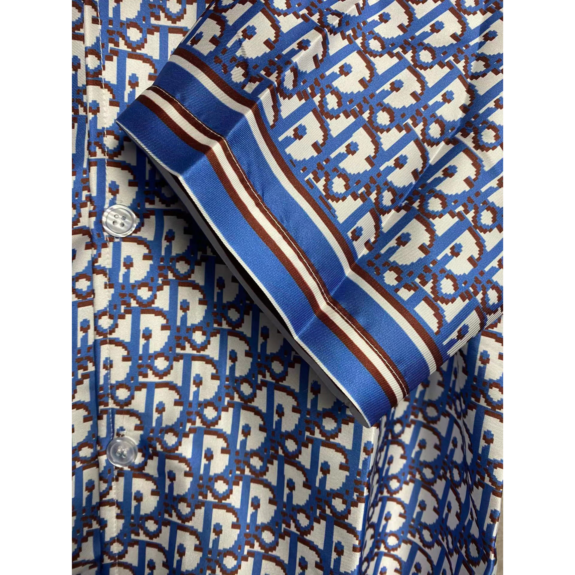 Dior Oblique Pixel Short-Sleeved Shirt And Shorts - DopestKickz