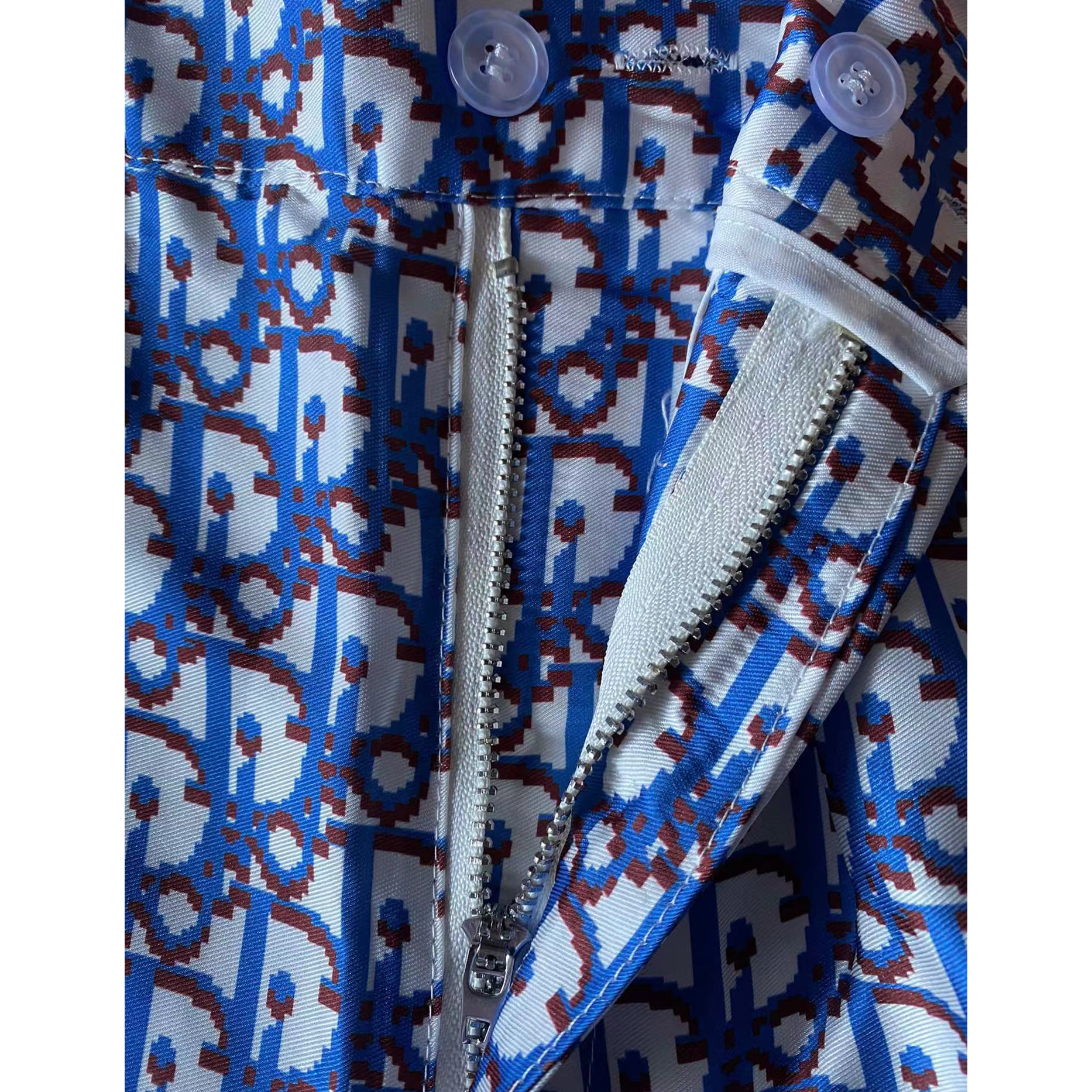 Dior Oblique Pixel Short-Sleeved Shirt And Shorts - DopestKickz