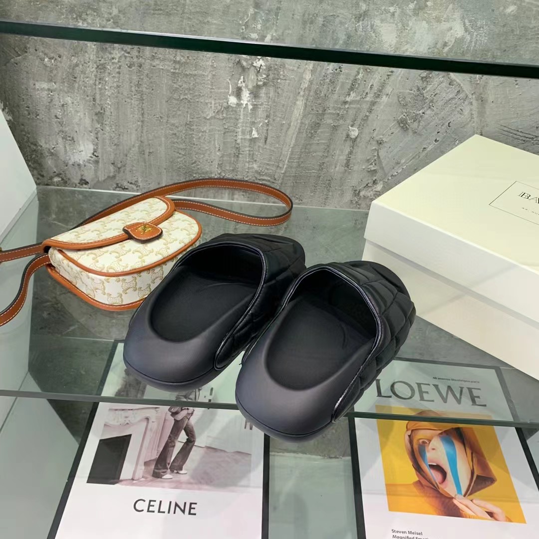 Balmain B-IT Quilted Leather Slides - DopestKickz