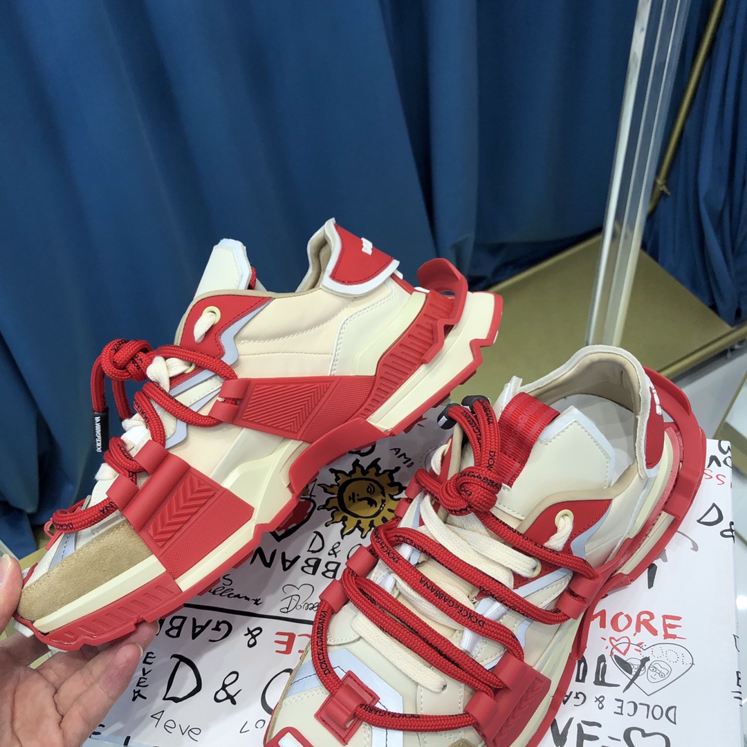 Dolce & Gabbana Mixed-Material Space Sneakers - DopestKickz