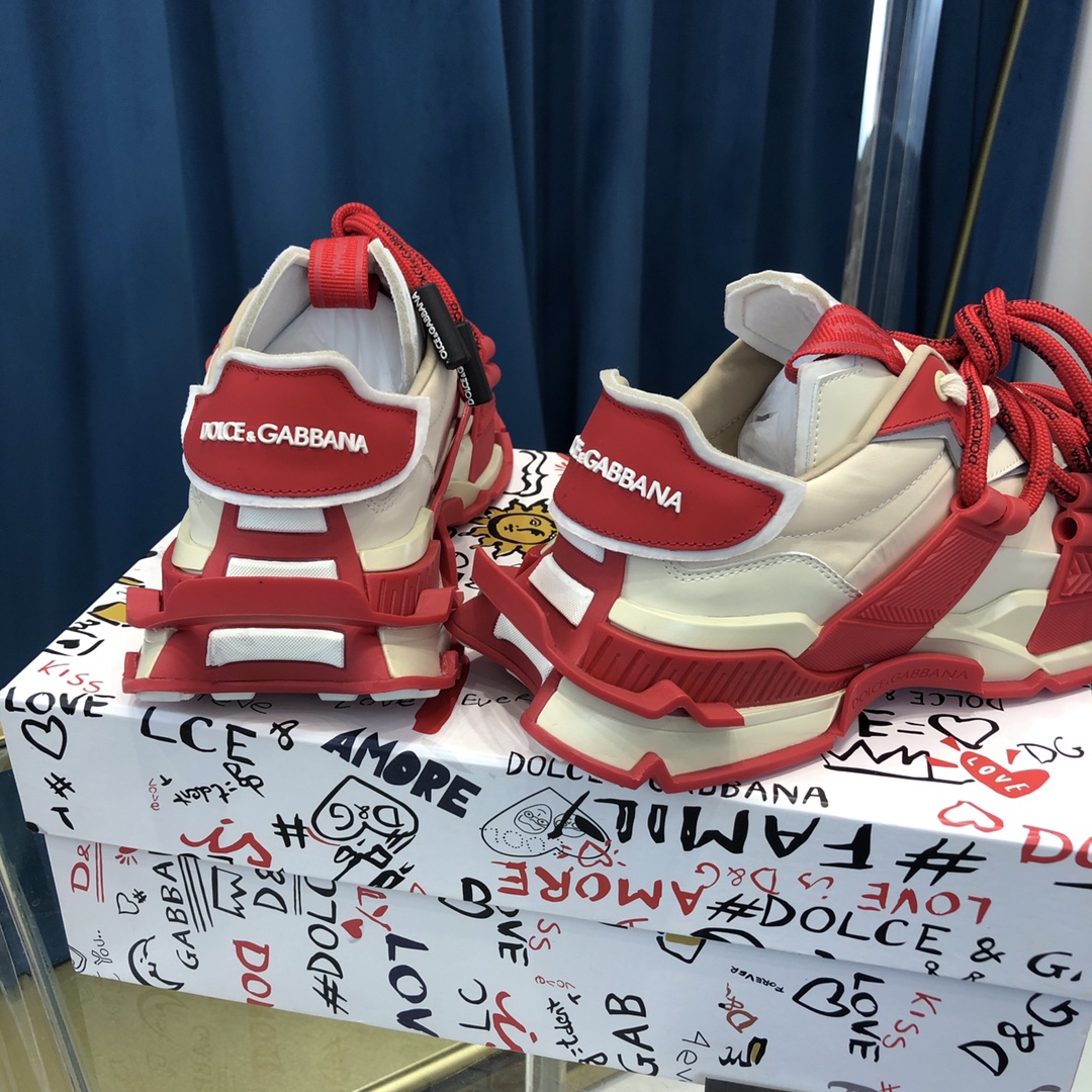 Dolce & Gabbana Mixed-Material Space Sneakers - DopestKickz