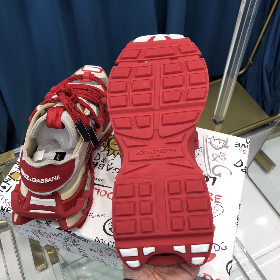 Dolce & Gabbana Mixed-Material Space Sneakers - DopestKickz