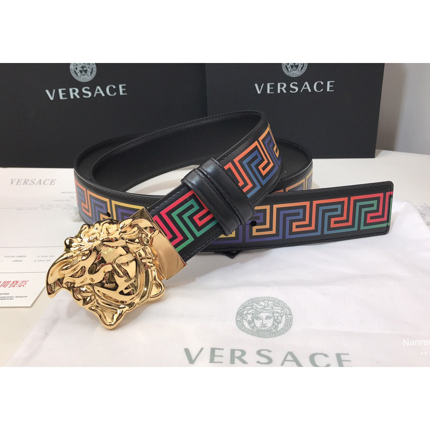 Versace Barocco Print Palazzo 40 MM Belt  - DopestKickz