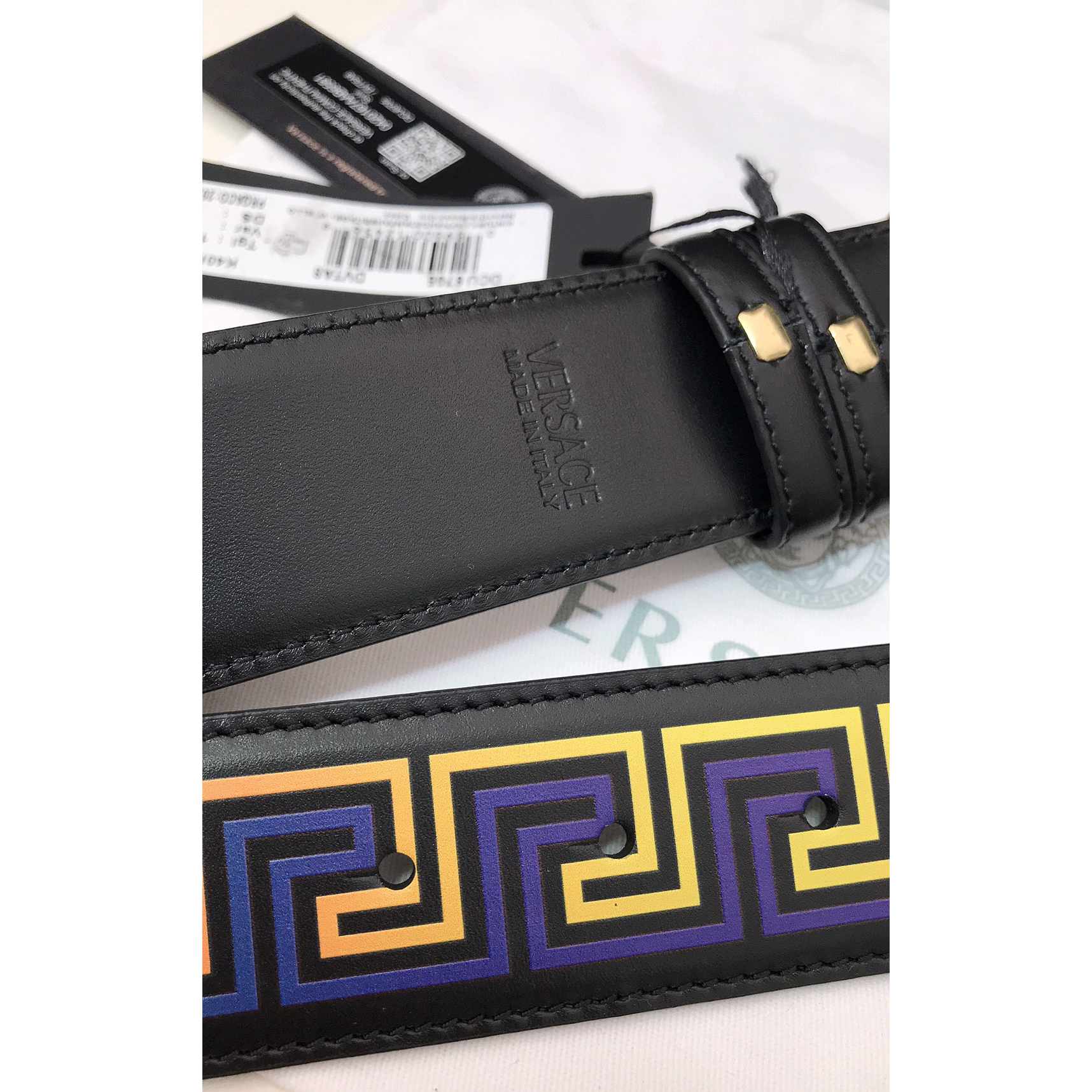 Versace Barocco Print Palazzo 40 MM Belt  - DopestKickz