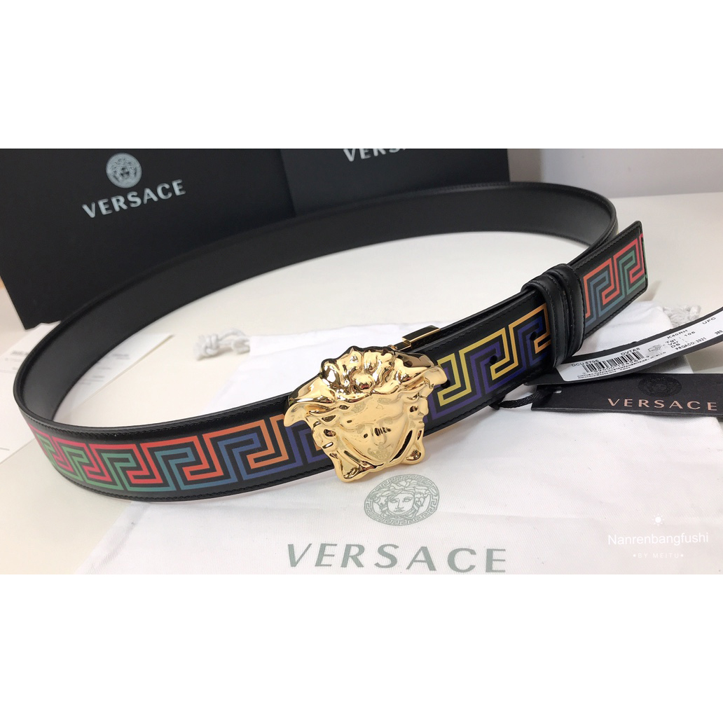 Versace Barocco Print Palazzo 40 MM Belt  - DopestKickz