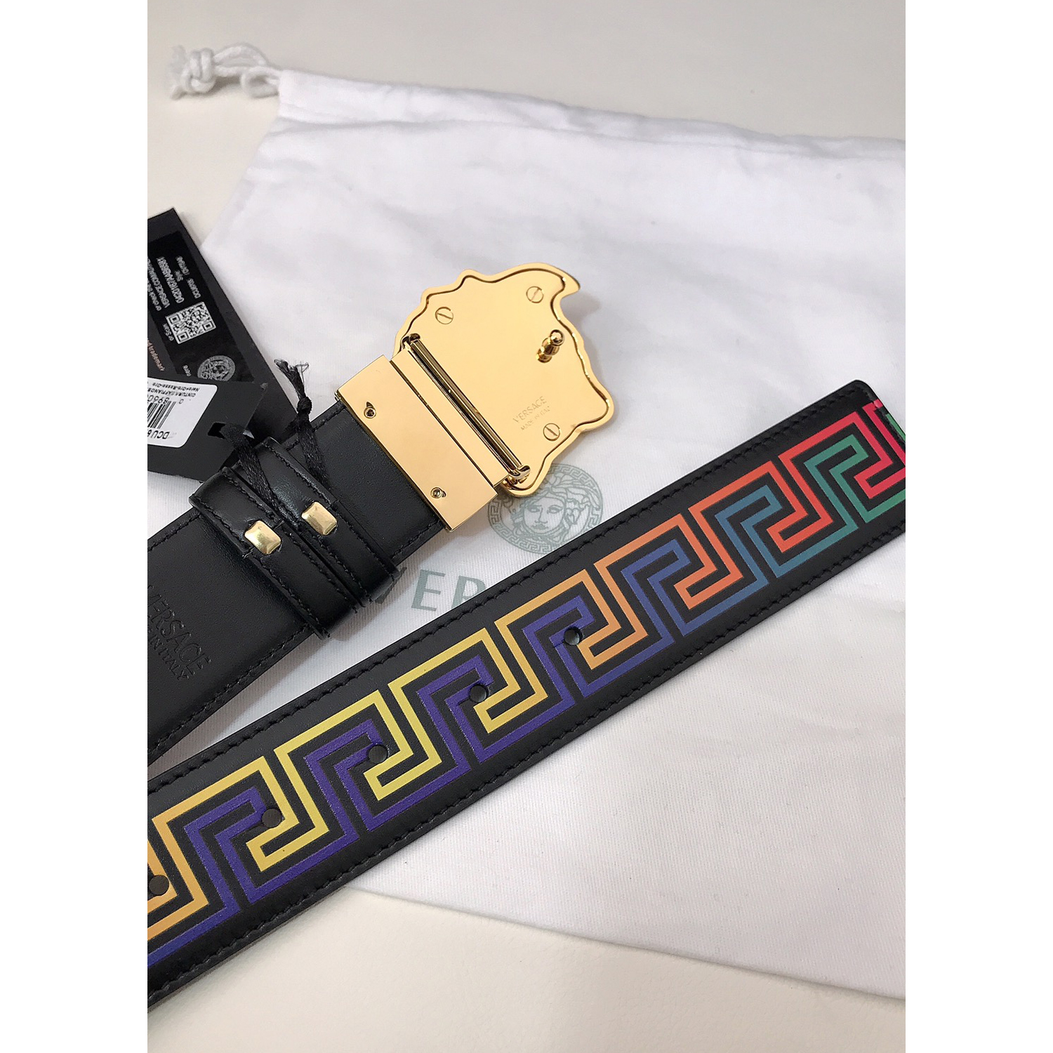 Versace Barocco Print Palazzo 40 MM Belt  - DopestKickz