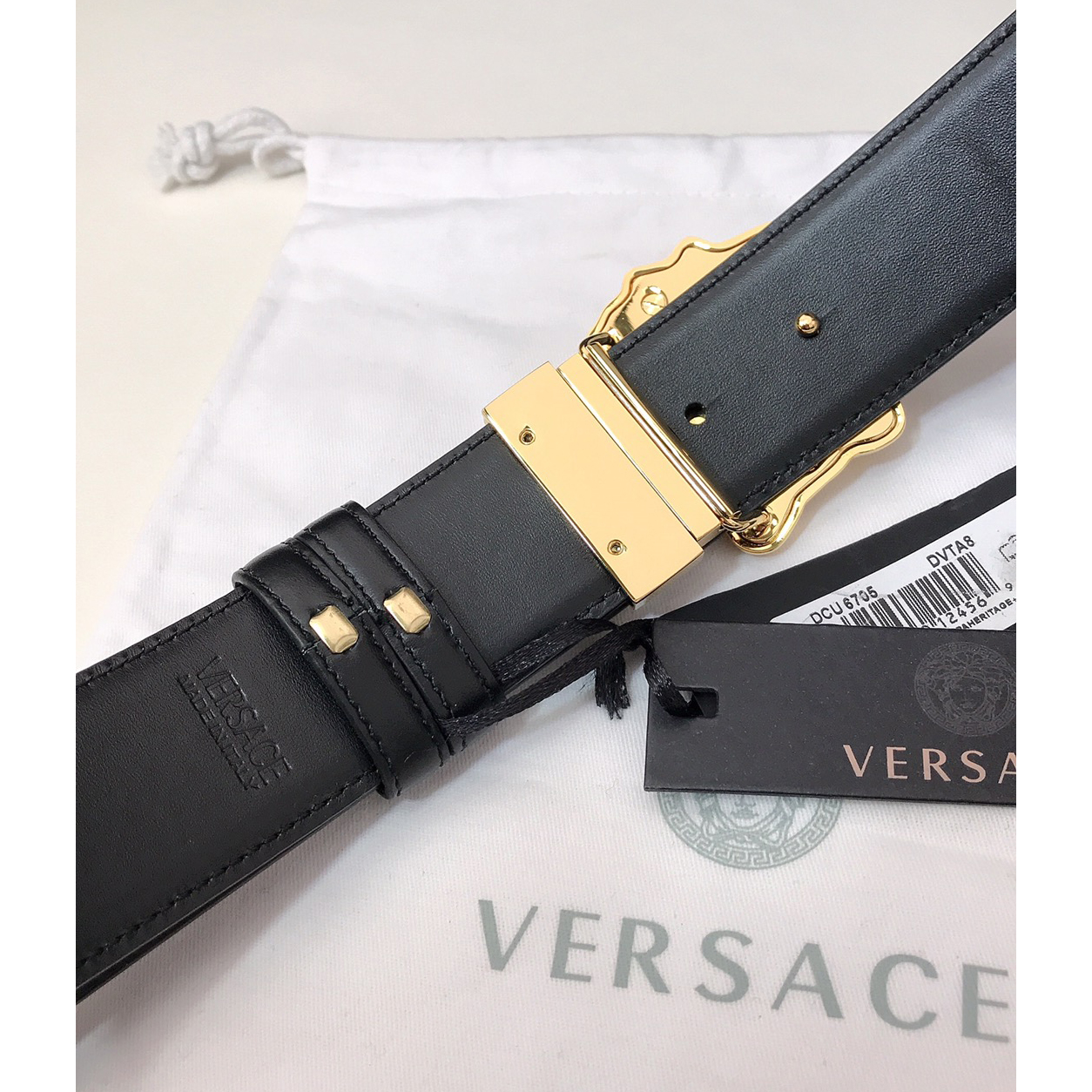 Versace Barocco Print Palazzo 40 MM Belt  - DopestKickz