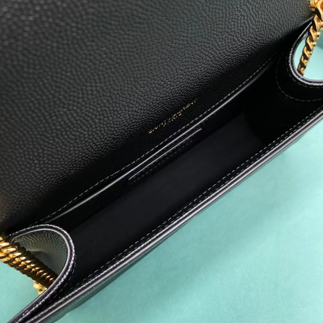 Saint Laurent Envelope Bag In Black(20-12.5-5CM) - DopestKickz