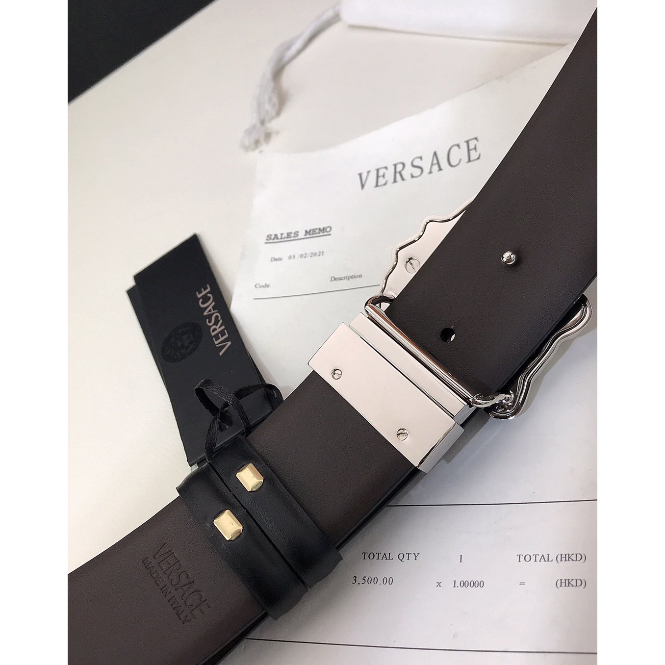 Versace La Greca Print 40 MM Belt  - DopestKickz