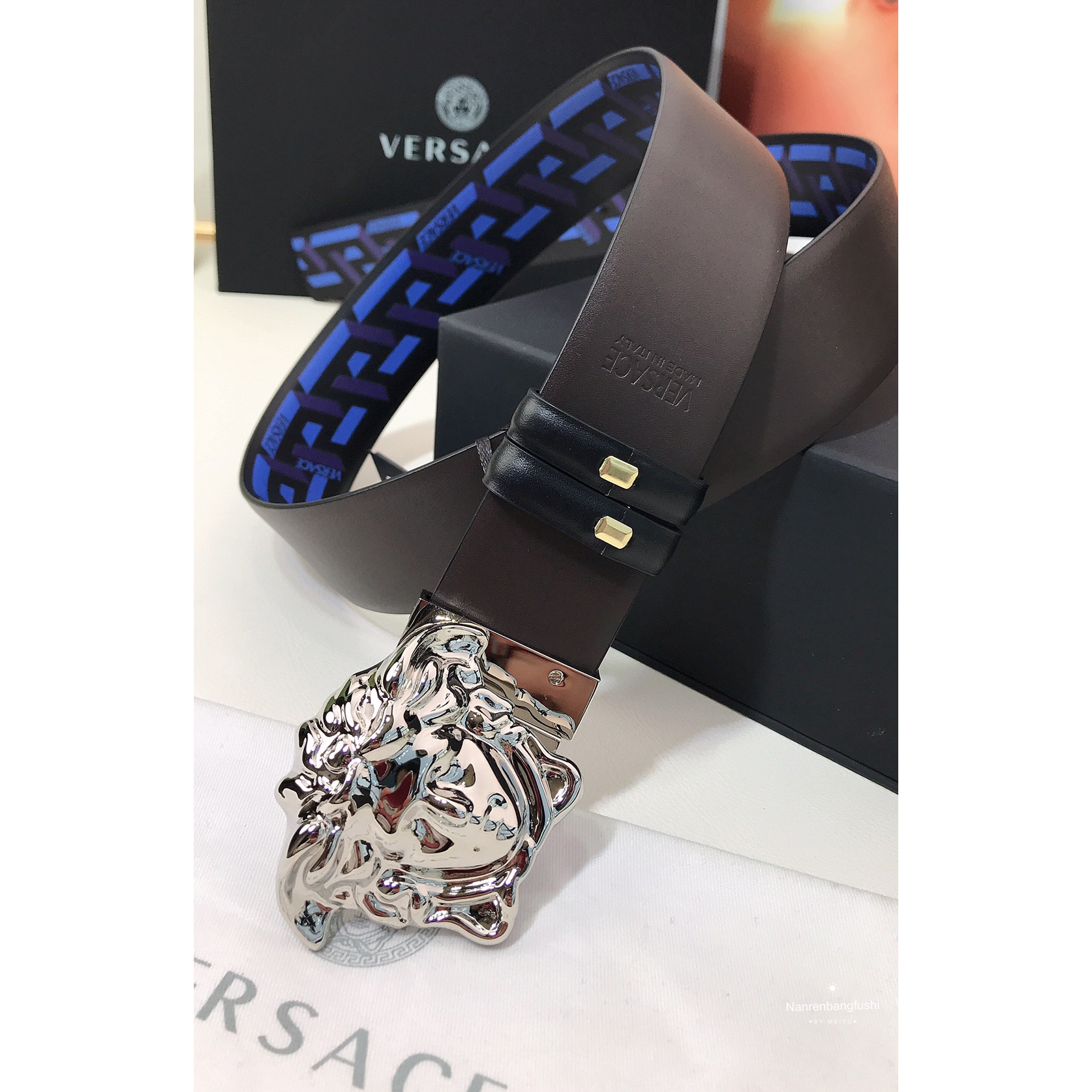 Versace La Greca Print 40 MM Belt  - DopestKickz