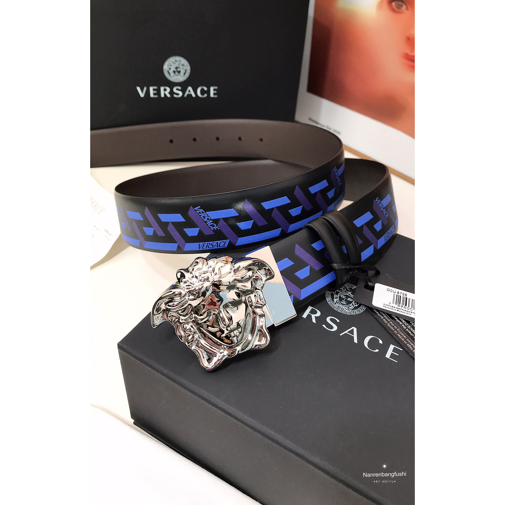 Versace La Greca Print 40 MM Belt  - DopestKickz