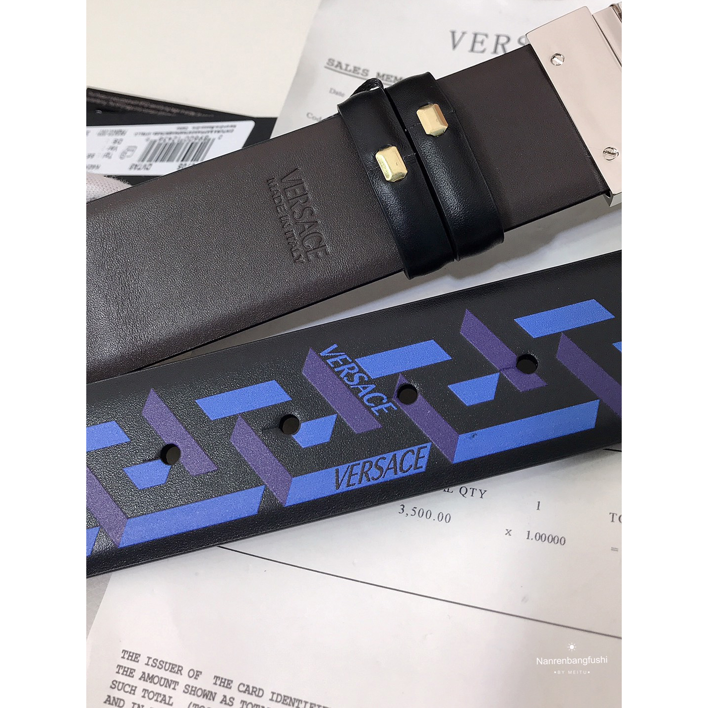 Versace La Greca Print 40 MM Belt  - DopestKickz