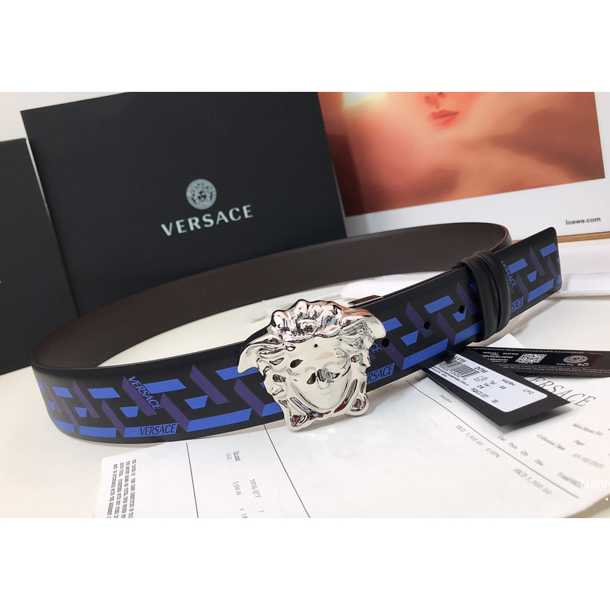 Versace La Greca Print 40 MM Belt  - DopestKickz