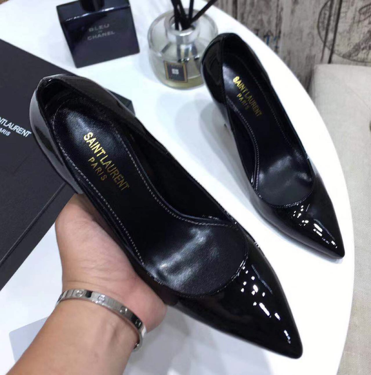 Saint Laurent Black Heels - DopestKickz