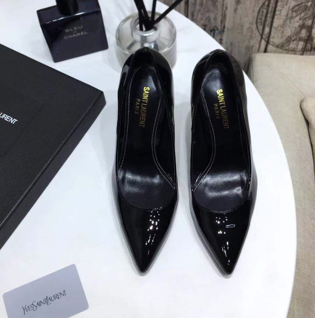 Saint Laurent Black Heels - DopestKickz