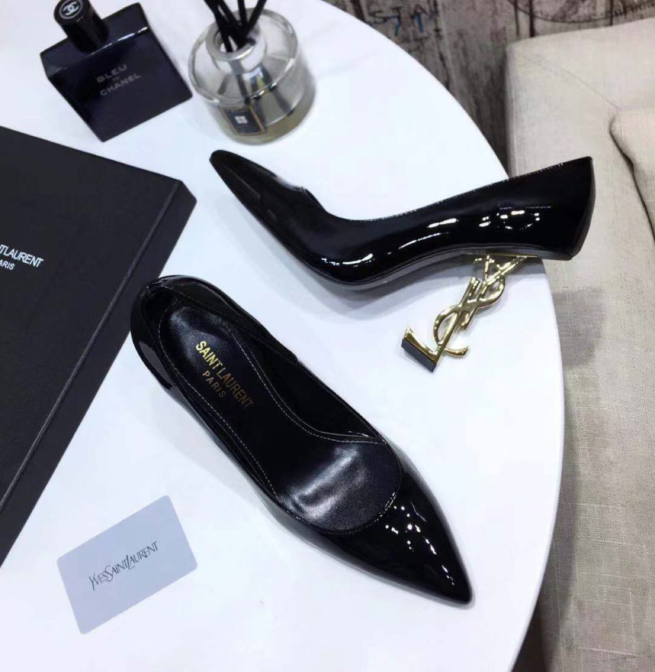 Saint Laurent Black Heels - DopestKickz