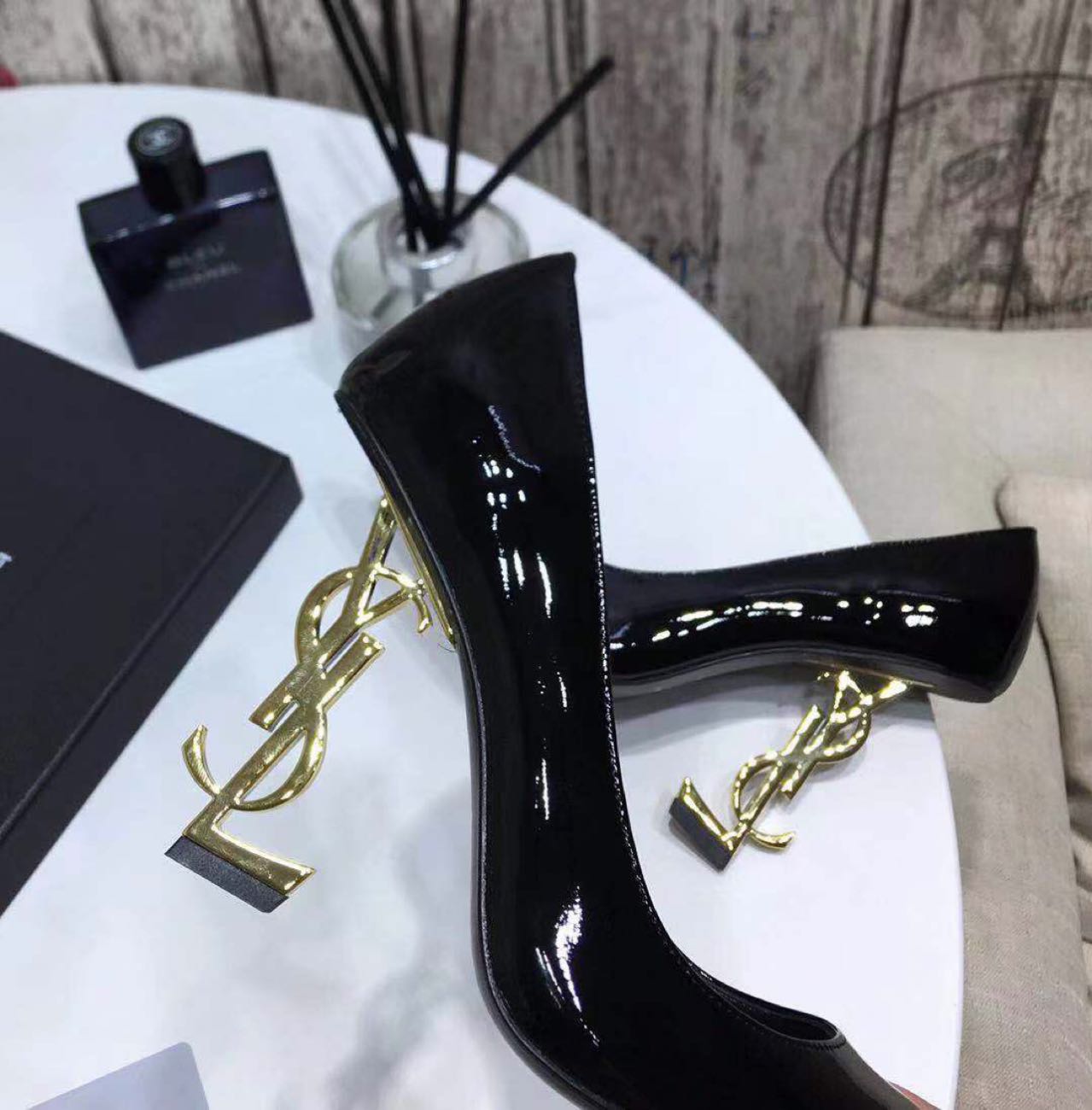 Saint Laurent Black Heels - DopestKickz