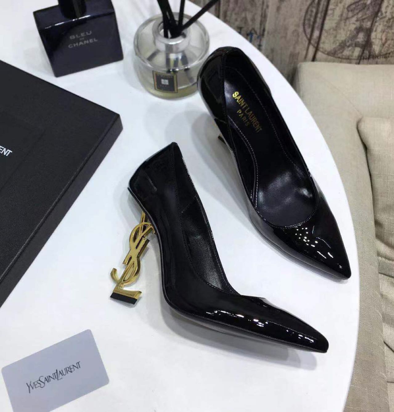 Saint Laurent Black Heels - DopestKickz