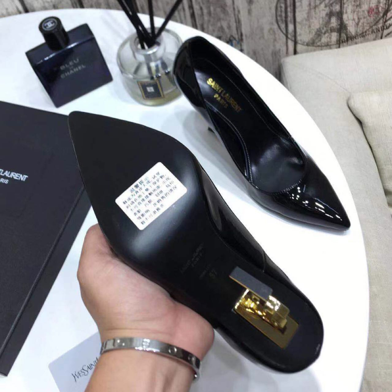 Saint Laurent Black Heels - DopestKickz