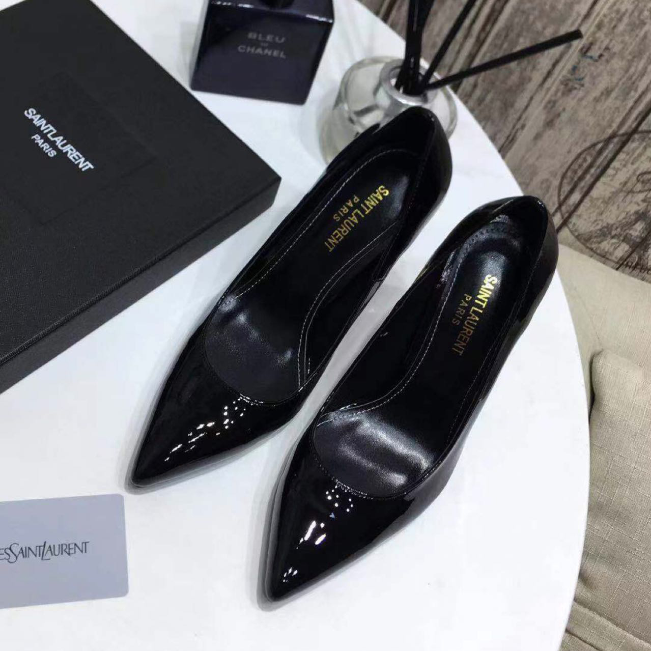 Saint Laurent Black Heels - DopestKickz