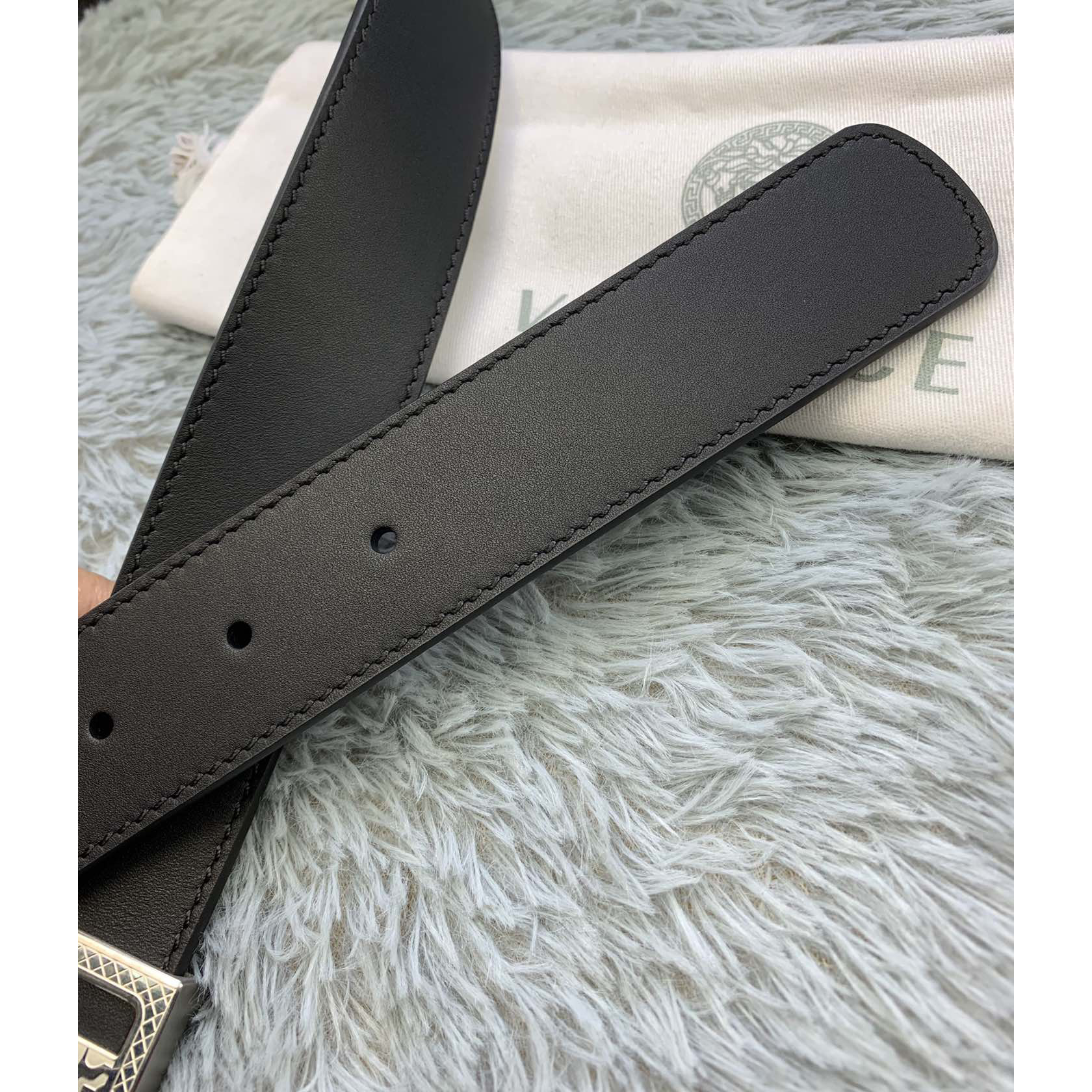 Versace Medusa Head Leather Belt  35mm - DopestKickz