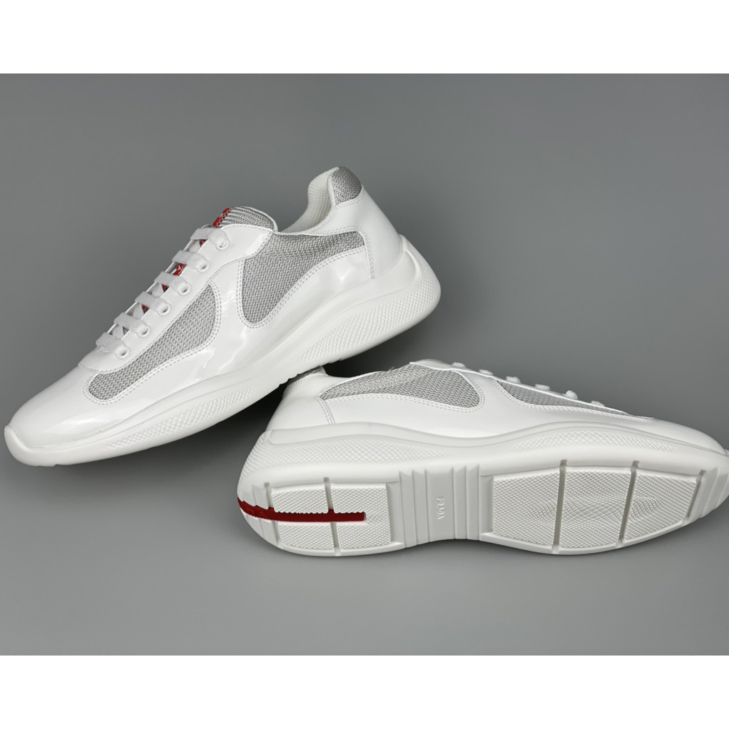 Prada Male America's Cup Sneaker In White(Upon UK Size) - DopestKickz
