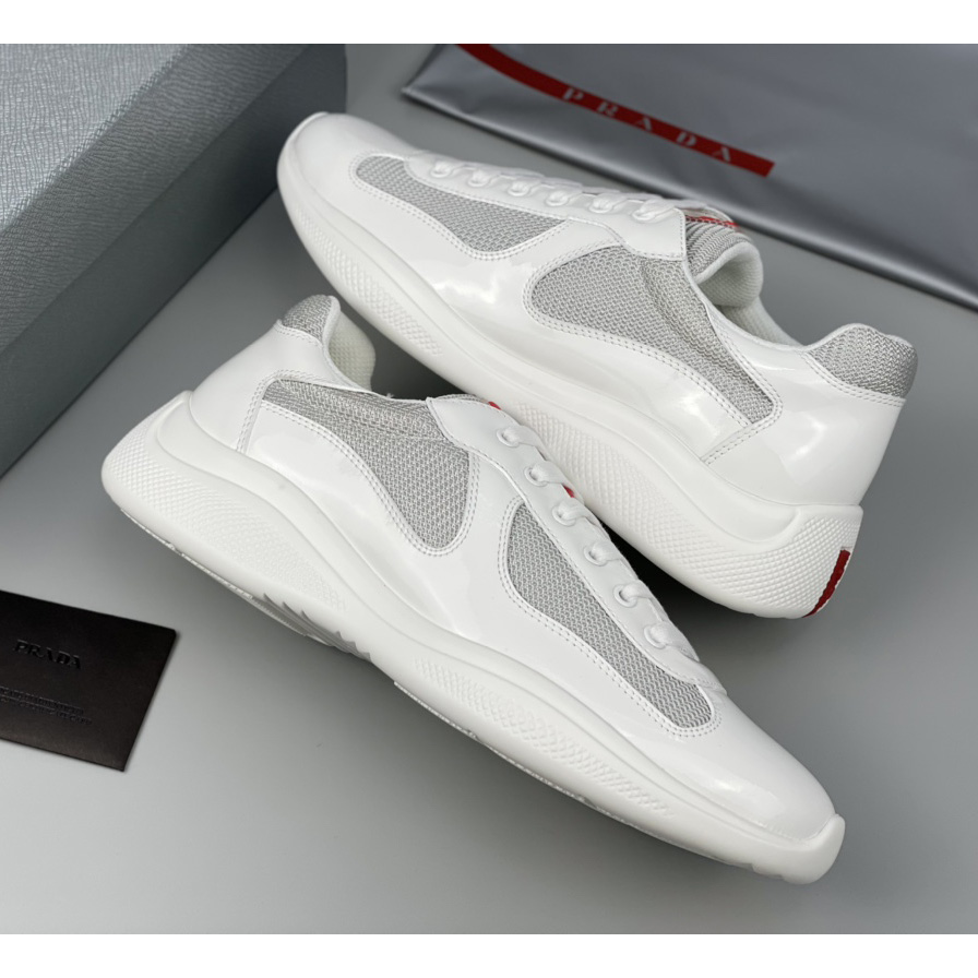 Prada Male America's Cup Sneaker In White(Upon UK Size) - DopestKickz