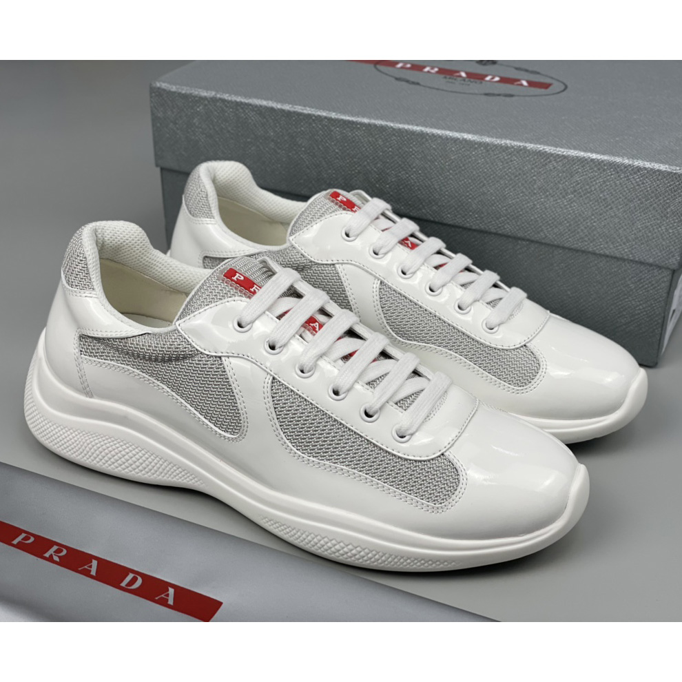Prada Male America's Cup Sneaker In White(Upon UK Size) - DopestKickz