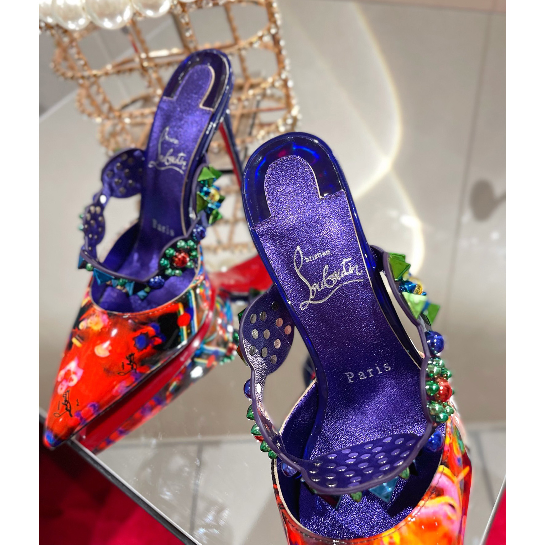 Christian Louboutin Miss Goldora Mules - DopestKickz