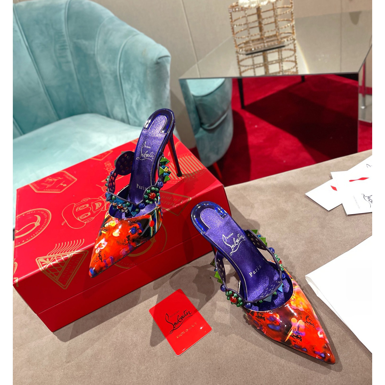 Christian Louboutin Miss Goldora Mules - DopestKickz