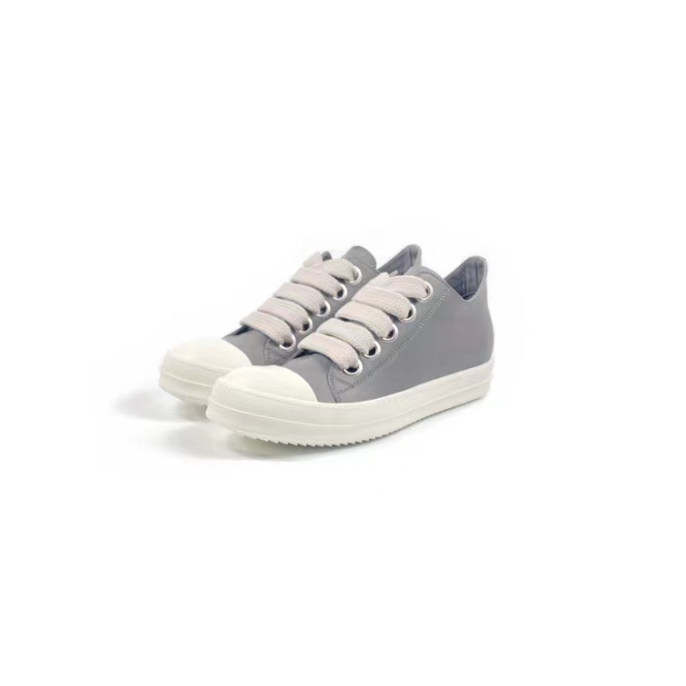 Rick Owens Taupe Calfskin Low Sneakers - DopestKickz