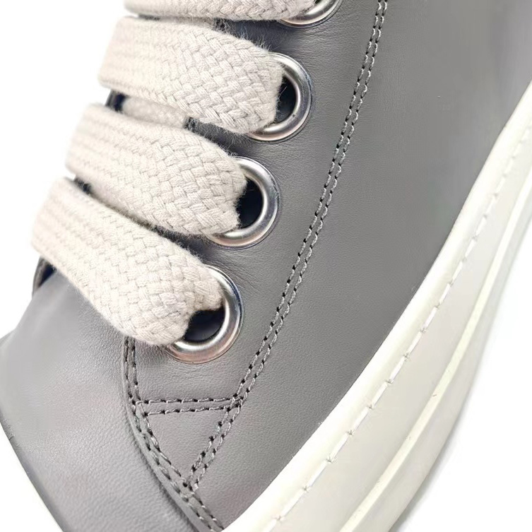 Rick Owens Taupe Calfskin Low Sneakers - DopestKickz