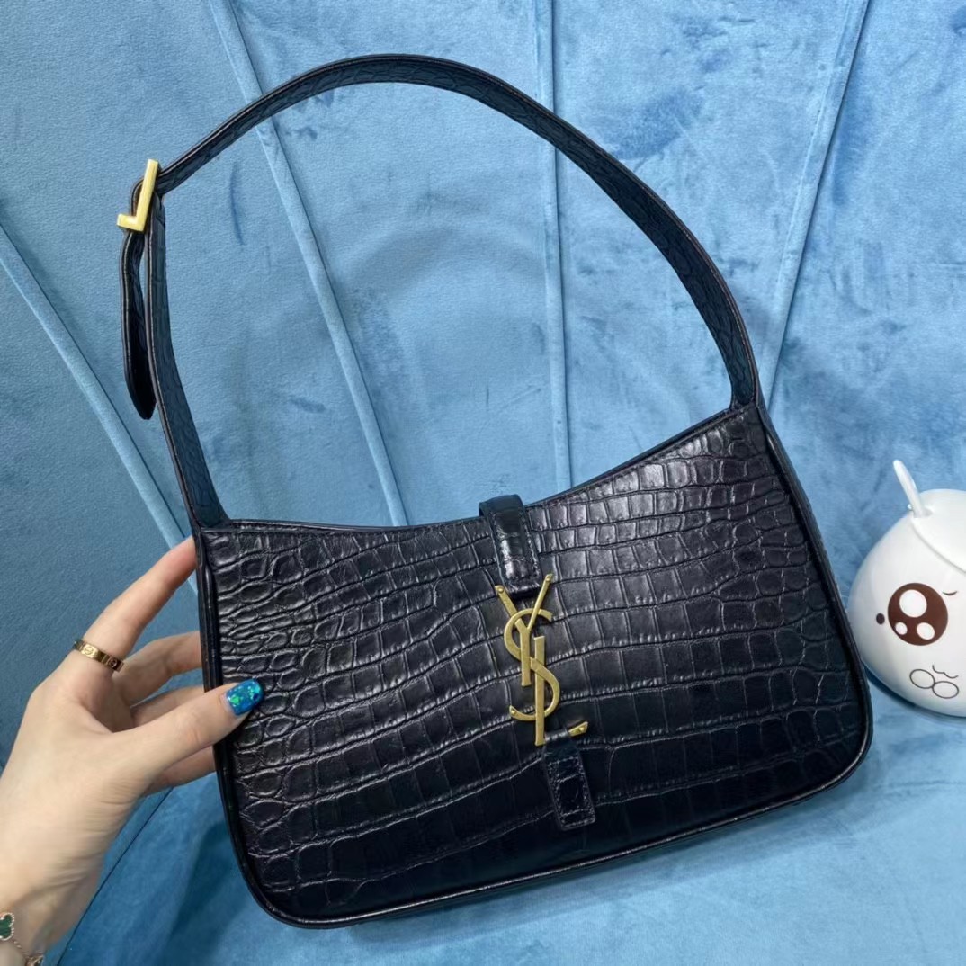 Saint Laurent Black Leather Bag (23-16-6CM) - DopestKickz