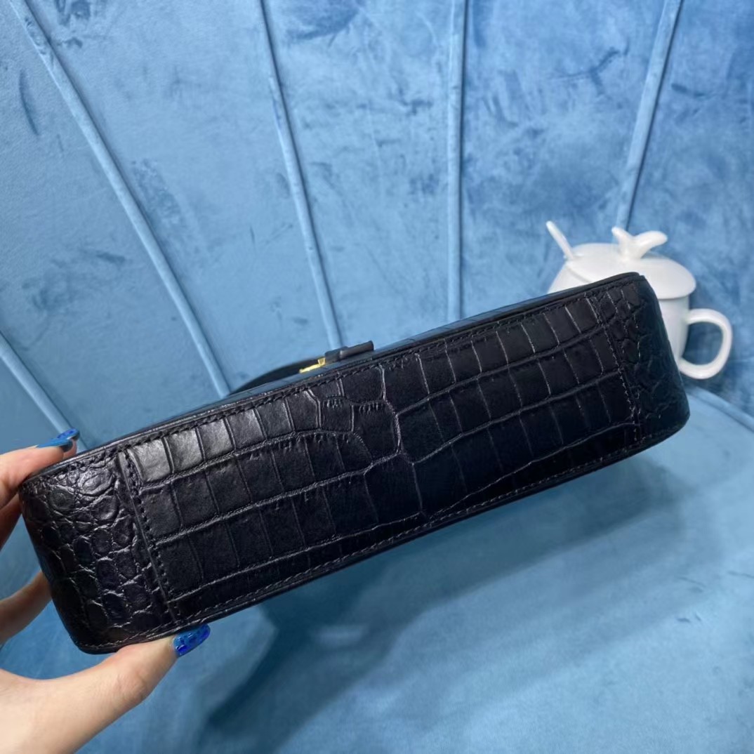 Saint Laurent Black Leather Bag (23-16-6CM) - DopestKickz