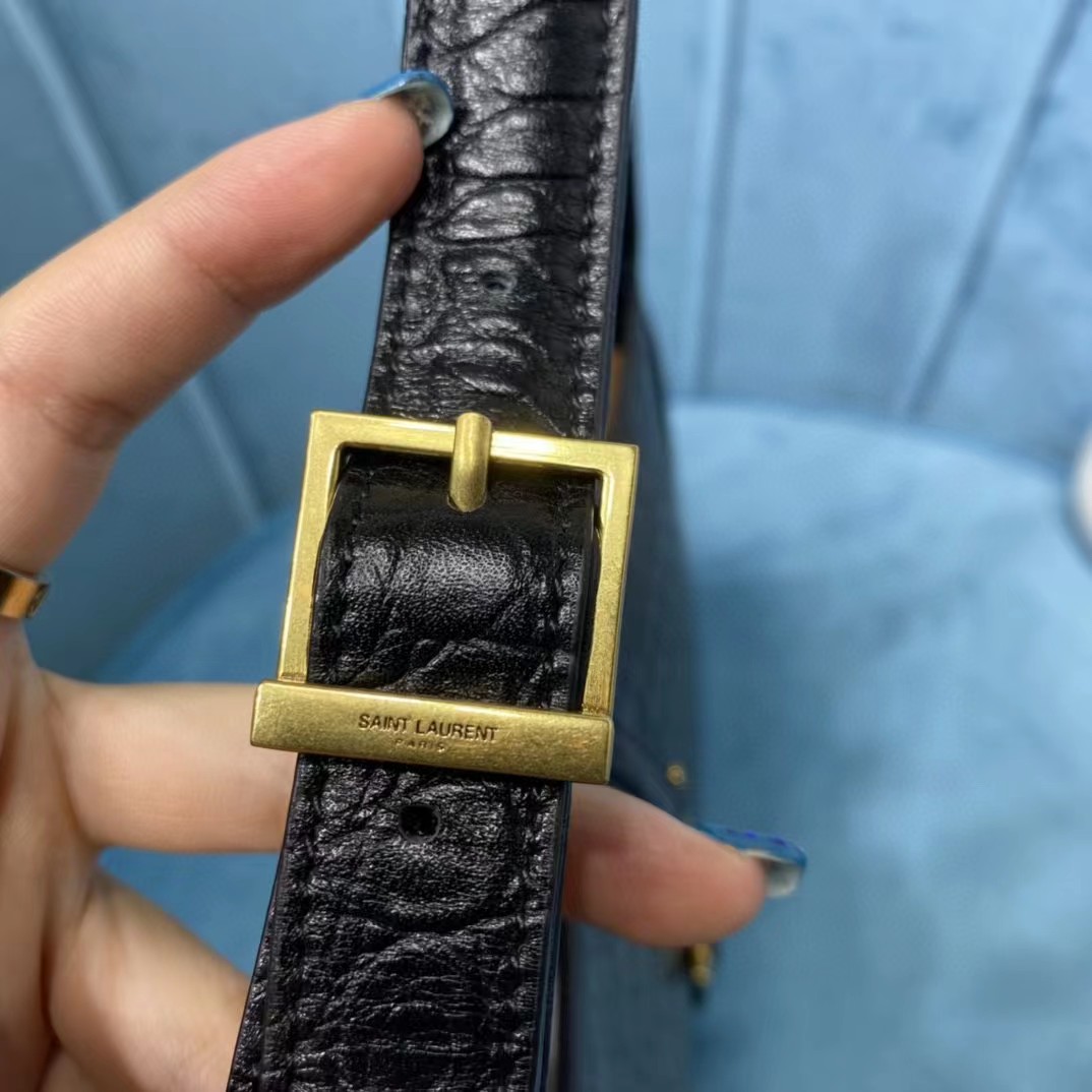 Saint Laurent Black Leather Bag (23-16-6CM) - DopestKickz