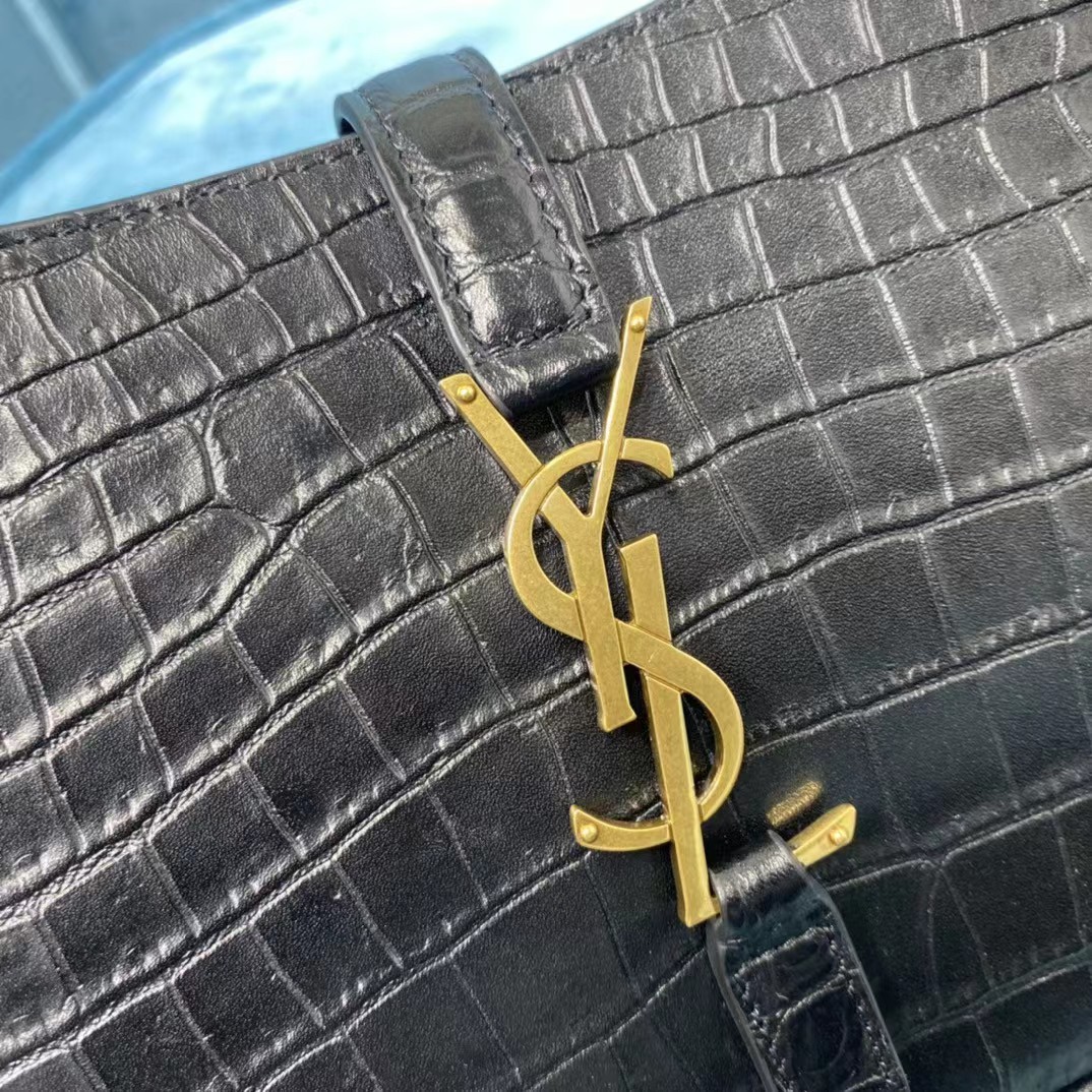 Saint Laurent Black Leather Bag (23-16-6CM) - DopestKickz