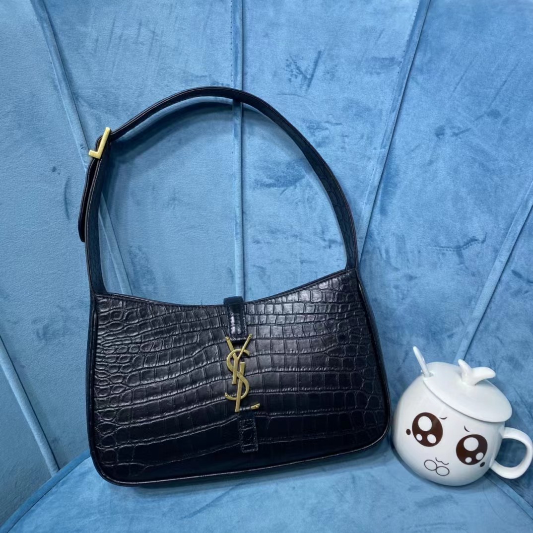 Saint Laurent Black Leather Bag (23-16-6CM) - DopestKickz