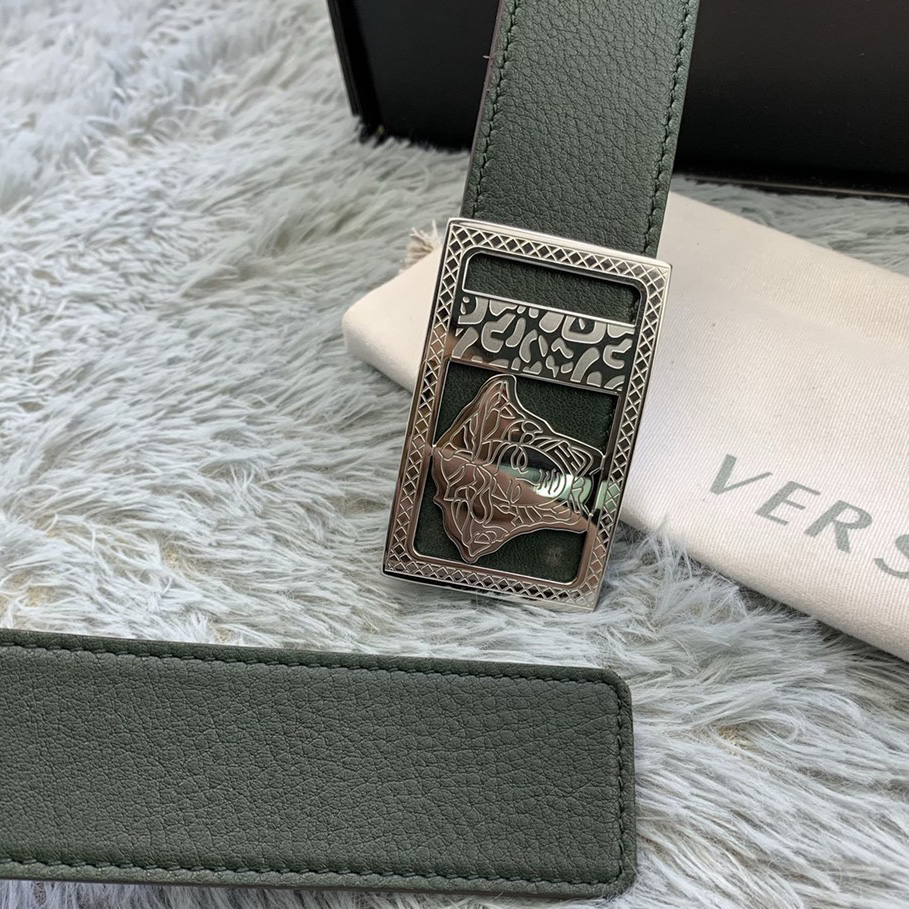 Versace Medusa Head Leather Belt  35mm - DopestKickz