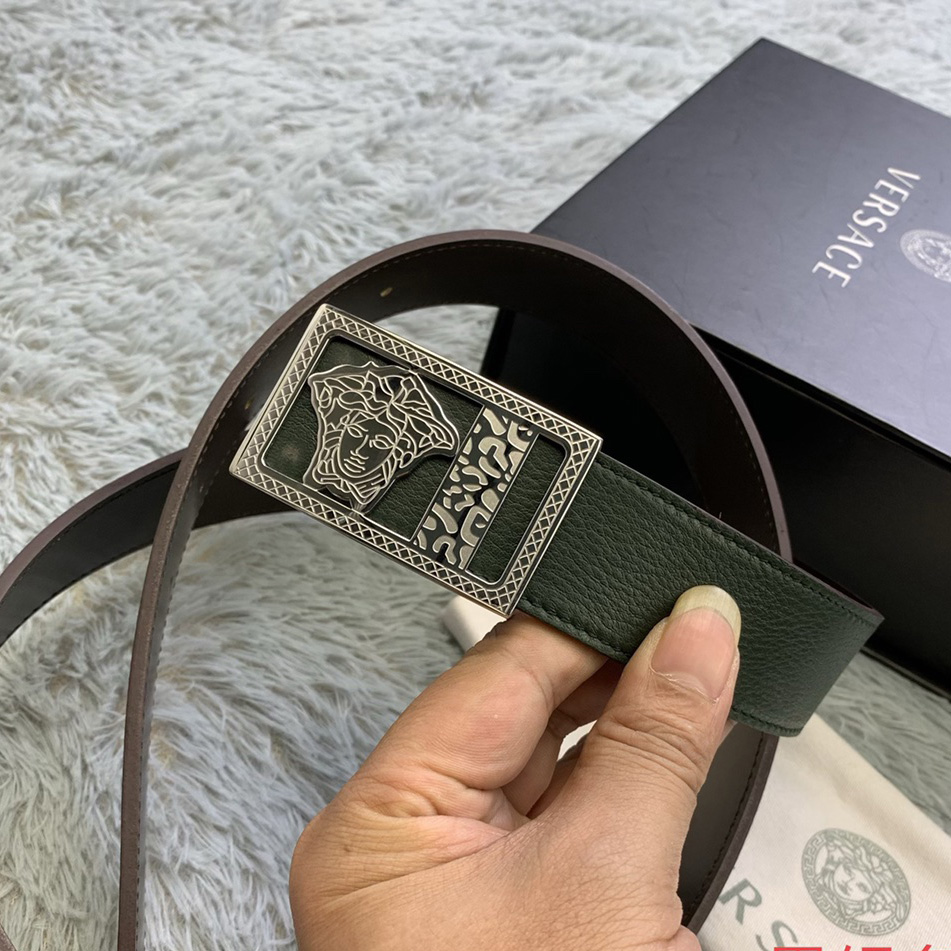Versace Medusa Head Leather Belt  35mm - DopestKickz