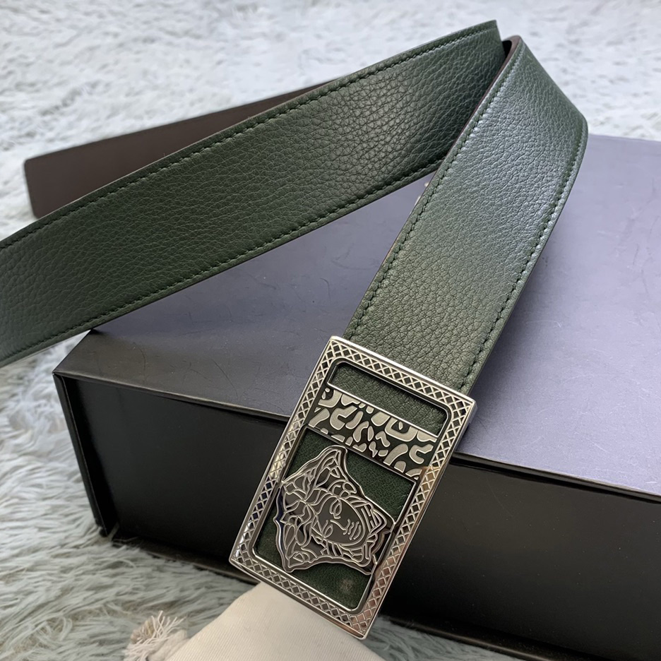 Versace Medusa Head Leather Belt  35mm - DopestKickz