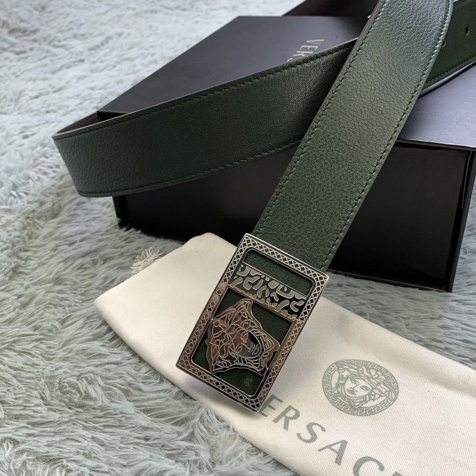 Versace Medusa Head Leather Belt  35mm - DopestKickz