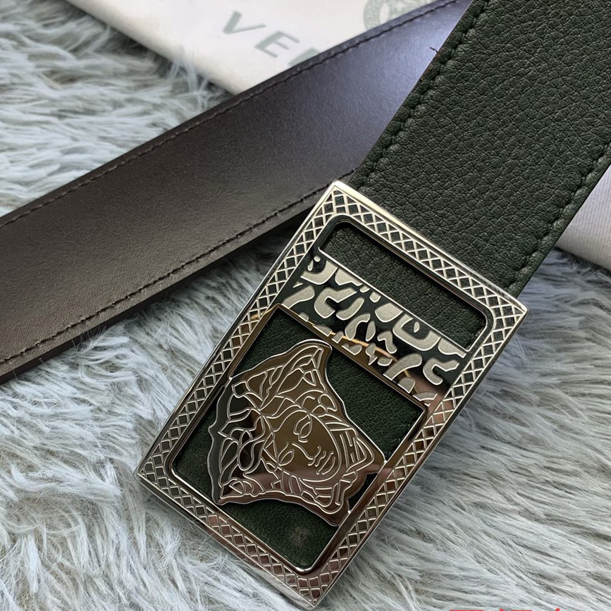 Versace Medusa Head Leather Belt  35mm - DopestKickz